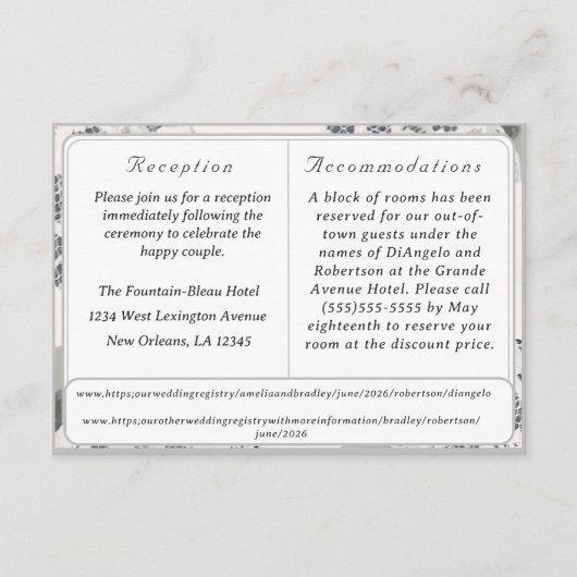 D'accompagnement Carte de boîtier Mariage en dentelle rose Champagn (Devant)