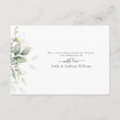 D'accompagnement Carte de boîtier Mariage Eucalyptus Leaf (Dos)