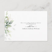 D'accompagnement Carte de boîtier Mariage Eucalyptus Leaf (Dos)