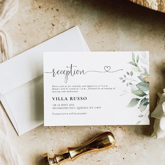 D'accompagnement Carte de boîtier Mariage Eucalyptus Leaf