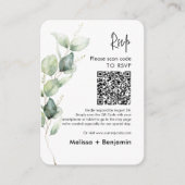 D'accompagnement Carte de boîtier Mariage Eucalyptus QR Code RSVP (Devant)