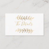 D'accompagnement Carte de boîtier mariage feuille Gold (Devant)