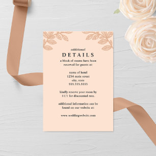 D'accompagnement Carte de boîtier Mariage Feuille Whimssline