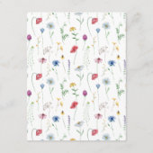 D'accompagnement Carte de boîtier Mariage fleur sauvage (Dos)