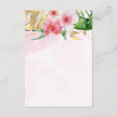 D'accompagnement Carte de boîtier Mariage floral d'été tropical (Dos)