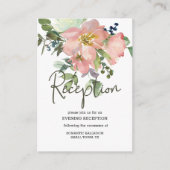 D'accompagnement Carte de boîtier Mariage floral Eggshell et Blush (Devant)