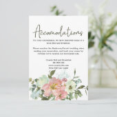 D'accompagnement Carte de boîtier Mariage floral Eggshell et Blush (Debout devant)