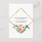 D'accompagnement Carte de boîtier Mariage floral Eggshell et Blush (Dos)