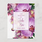 D'accompagnement Carte de boîtier Mariage Floral Orchidées avec cod (Devant)
