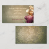 D'accompagnement Carte de boîtier Mariage Iris Burgundy et Cream (Devant / Derrière)