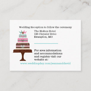 D'accompagnement Carte de boîtier Mariage mariage Cake
