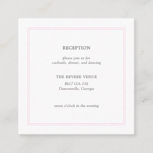 D'accompagnement Carte de boîtier Mariage moderne Peony Pink (Devant)