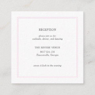 D'accompagnement Carte de boîtier Mariage moderne Peony Pink