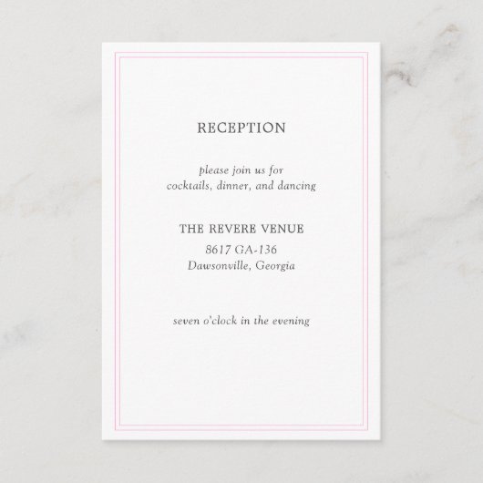 D'accompagnement Carte de boîtier Mariage moderne Peony Pink (Devant)