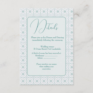 D'accompagnement Carte de boîtier mariage motif bleu pastel