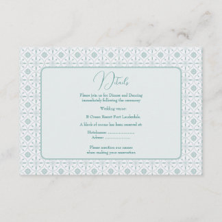 D'accompagnement Carte de boîtier mariage motif bleu pastel