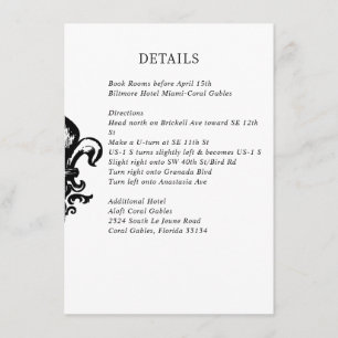 D'accompagnement Carte de boîtier Mariage noir blanc moderne