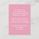 D'accompagnement Carte de boîtier Mariage Pink Snowboard (Dos)