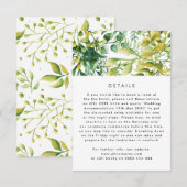 D'accompagnement Carte de boîtier Mariage Plante verdoyant (Devant / Derrière)