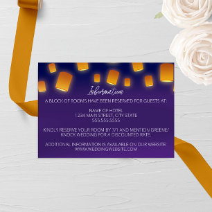 D'accompagnement Carte de boîtier Mariage pour lanternes lumineuses