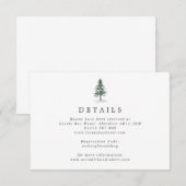 D'accompagnement Carte de boîtier Mariage pour pin d'aquarelle simp (Devant / Derrière)