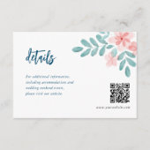 D'accompagnement Carte de boîtier Mariage rose Aquarelle Chic (Devant)