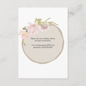 D'accompagnement Carte de boîtier Mariage rose Magnolia (Dos)