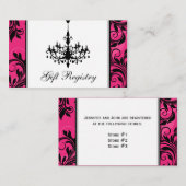 D'accompagnement Carte de boîtier Mariage rose noir (Devant / Derrière)