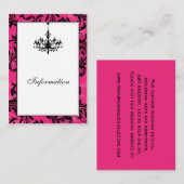 D'accompagnement Carte de boîtier Mariage rose noir (Devant / Derrière)
