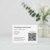 D'accompagnement Carte de boîtier Mariage RSVP de code QR moderne (Debout devant)