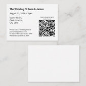D'accompagnement Carte de boîtier Mariage RSVP de code QR moderne (Devant / Derrière)