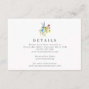 D'accompagnement Carte de boîtier Mariage Rustique Fleur sauvage
