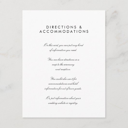 D'accompagnement Carte de boîtier Mariage simple et chic 4,25 pouce (Devant)