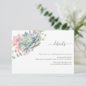 D'accompagnement Carte de boîtier Mariage succulent sucré (Debout devant)