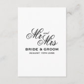 D'accompagnement Carte de boîtier mariage traditionnel M & Mme (Devant)
