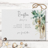 D'accompagnement Carte de boîtier Mariage Tropical Palm Trees