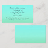 D'accompagnement Carte de boîtier Mariage vert Aquamarine et Mint (Devant / Derrière)