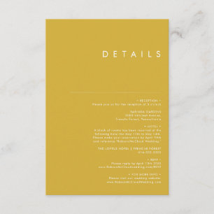 D'accompagnement Carte de boîtier minimaliste moderne Gold Details