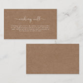 D'accompagnement Carte de boîtier minimaliste Rustique (Devant / Derrière)