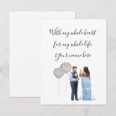 D'accompagnement Carte de boîtier mixte Mariage interracial (Devant / Derrière)