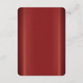 D'accompagnement Carte de boîtier moderne Gold Red Floral (Dos)