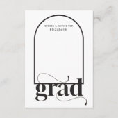 D'accompagnement Carte de boîtier moderne GRAD Black Arch Graduate (Devant)