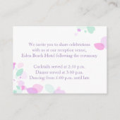 D'accompagnement Carte de boîtier moderne mariage de fleurs violet (Dos)