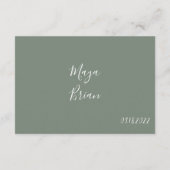 D'accompagnement Carte de boîtier moderne Sage Green (Dos)