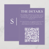 D'accompagnement Carte de boîtier monogramme classique Lavender (Devant / Derrière)