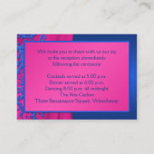 D'accompagnement Carte de boîtier monogramme Cobalt et Fuchsia Dama (Dos)