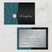 D'accompagnement Carte de boîtier Monogramme Turquoise et noir Dama (Devant / Derrière)