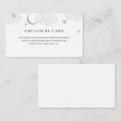 D'accompagnement Carte de boîtier Moon Argent et Clouds Bleus (Devant / Derrière)