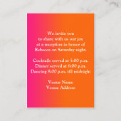 D'accompagnement Carte de boîtier néon papillons et fleurs (Dos)