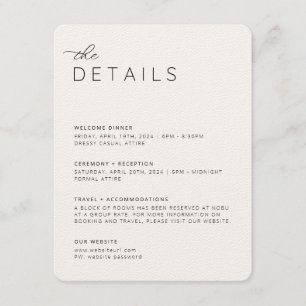 D'accompagnement Carte de boîtier Neutral Creamy Détails